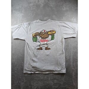 Vintage Madison Bulldogs Baseball Shirt Mens XL Cartoon USA Made 1995 90s *Read